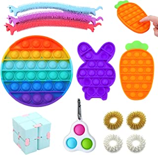 Photo 1 of Fidget Pack, 12pcs Fidget Toys Set Stress Relief Toys Kit for Kids and Adults with Popping Rabbit
