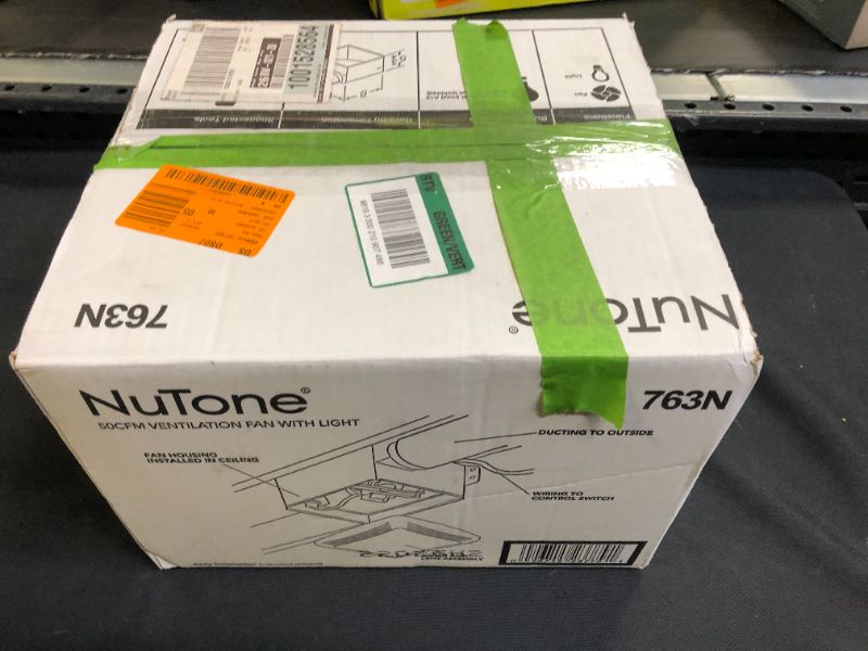 Photo 1 of Nutone 763n 50 CFM Ceiling Exhaust Bath Fan with Light