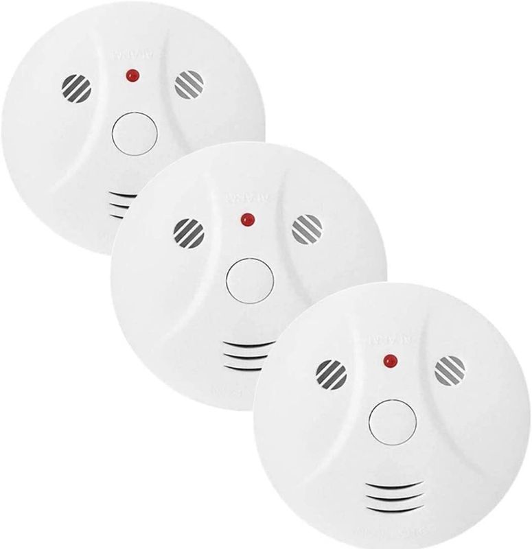 Photo 1 of 3 Pack Combination Smoke and Carbon Monoxide Detector Battery Operated, Travel Portable Photoelectric Fire&Co Alarm for Home, Kitchen
