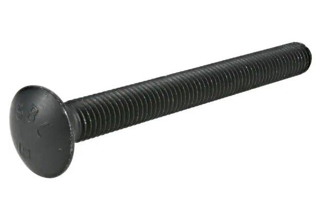 Photo 1 of 3/8 in.-16 x 6 in. Black Exterior Carriage Bolts (AROUND 25)