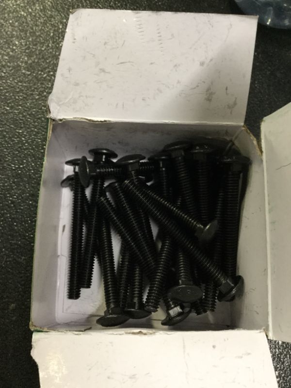 Photo 2 of 1/4 in.-20 x 2-1/2 in. Black Exterior Carriage Bolts (25-Pack)
