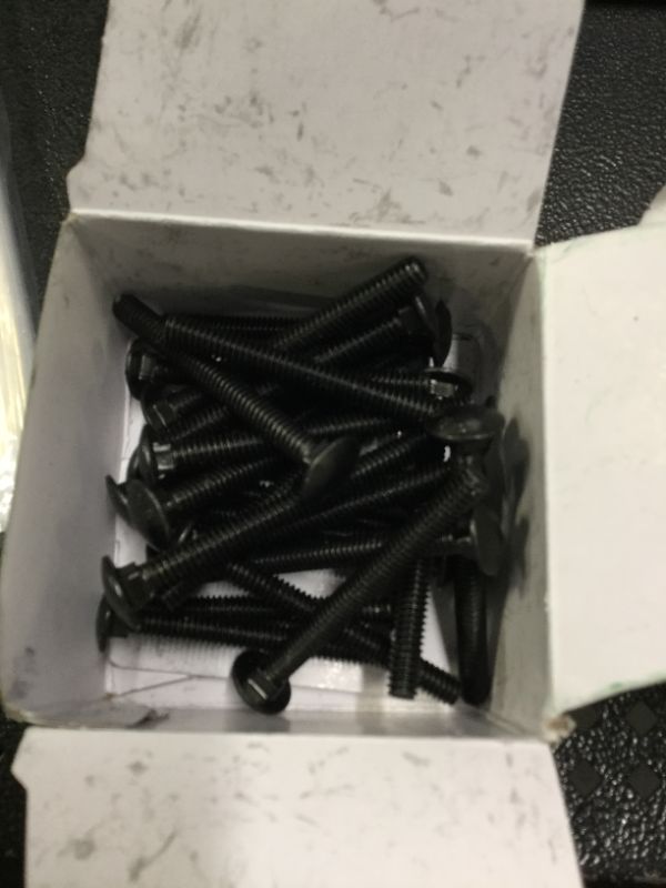 Photo 2 of 1/4 in.-20 x 2-1/2 in. Black Exterior Carriage Bolts (25-Pack)
