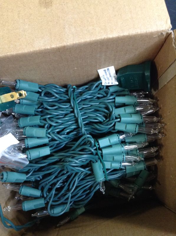 Photo 3 of 3 Sets 150 Counts Clear Green Wire Christmas Light, Warm White Lights for Indoor or Outdoor Christmas Decorations (450 total lights)
