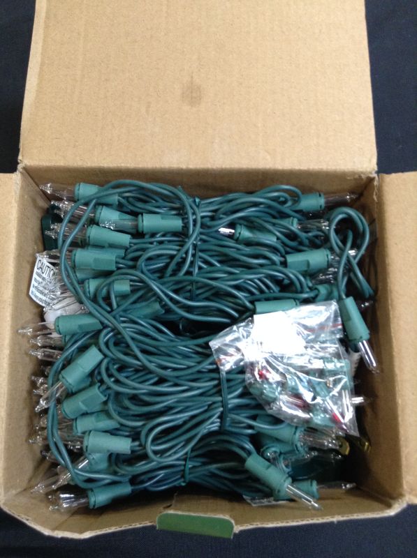 Photo 2 of 3 Sets 150 Counts Clear Green Wire Christmas Light, Warm White Lights for Indoor or Outdoor Christmas Decorations (450 total lights)
