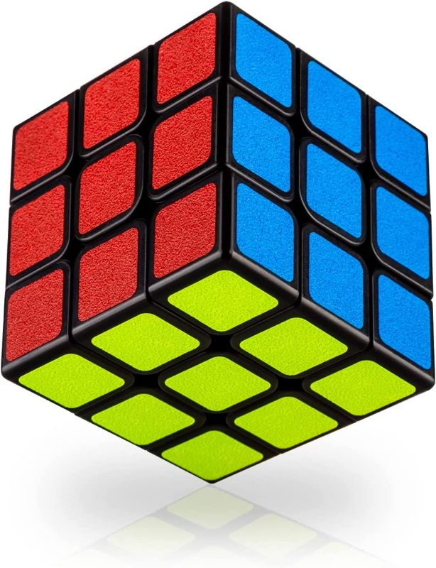 Photo 1 of Speed Cube 3x3 Smooth Turning Magic Cube 3x3x3 Brain Teaser Puzzle Cube Sticker (2.2 inches)
