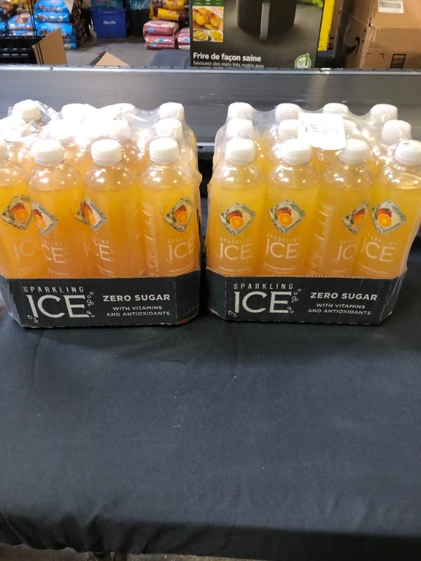 Photo 2 of Sparkling Ice, Orange Mango Sparkling Water, Zero Sugar Flavored Water, with Vitamins and Antioxidants, Low Calorie Beverage, 17 fl oz Bottles (Pack of 12)**-----------bundle of 2 best by 7 2022
