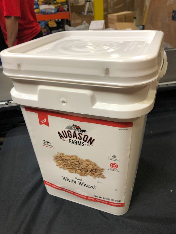 Photo 4 of Augason Farms Hard White Wheat Emergency Food Storage 24 Gallon Pail
Best By: Feb 08, 2051