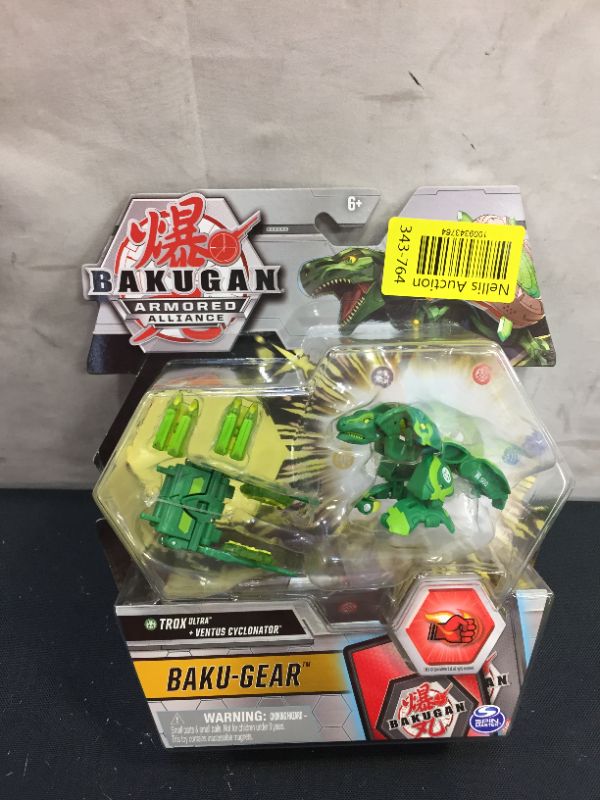Photo 2 of Bakugan Armored Alliance TROX Ultra Bakugear Ventus Cyclonator figure Green NEW
