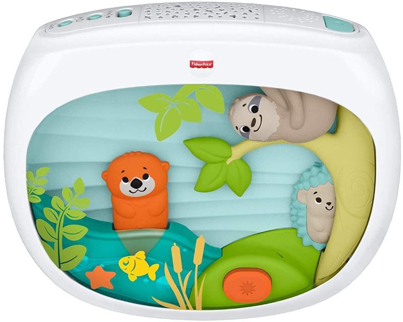 Photo 1 of ?Fisher-Price Settle & Sleep Projection Soother, Crib-attaching Sound Machine with Gentle Music, Lights, and Moving Animal pals
