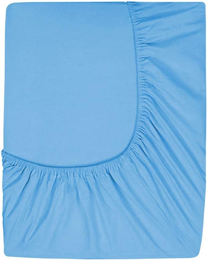Photo 1 of Comfy Basics Prime Deep Pocket Fitted Sheet - Brushed Velvety Microfiber - Breathable, Extra Soft and Comfortable - Winkle, Fade, Stain Resistant (Blue, California King)
