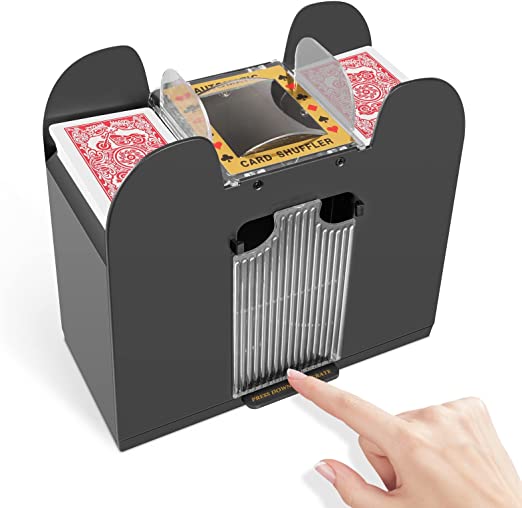 Photo 1 of FEIERYA Battery Operated Automatic Card Shuffler 2-6 Deck Electric,Playing Card Shuffler for Home Card Game,Travel,Poker,Blackjack,Rummy
