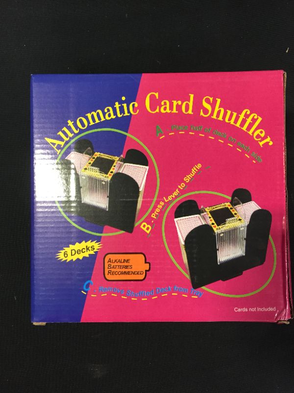 Photo 5 of FEIERYA Battery Operated Automatic Card Shuffler 2-6 Deck Electric,Playing Card Shuffler for Home Card Game,Travel,Poker,Blackjack,Rummy
