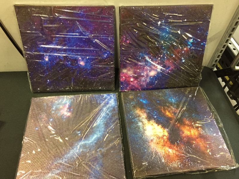 Photo 1 of Canvas Wall Art - Outer Space Nebula Galaxy Fantastic Artwork- Mordern Picture Canvas Prints Framed for Home Kids Room Wall Decor
