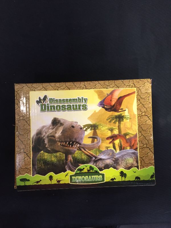 Photo 2 of Dinosaur Toys for Kids, Take Apart Dinosaur Toys & Figure Play Mat & Electric Drill, Realistic Educational Dinosaur Toys, for Kids Age 3 4 5 6 7 8 Year Old (4 Pack)
MINOR DAMAGE TO PACKAGE DUE TO EXPOSURE!