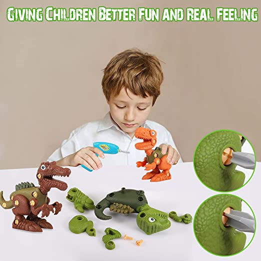 Photo 1 of Dinosaur Toys for Kids, Take Apart Dinosaur Toys & Figure Play Mat & Electric Drill, Realistic Educational Dinosaur Toys, for Kids Age 3 4 5 6 7 8 Year Old (4 Pack)
MINOR DAMAGE TO PACKAGE DUE TO EXPOSURE!