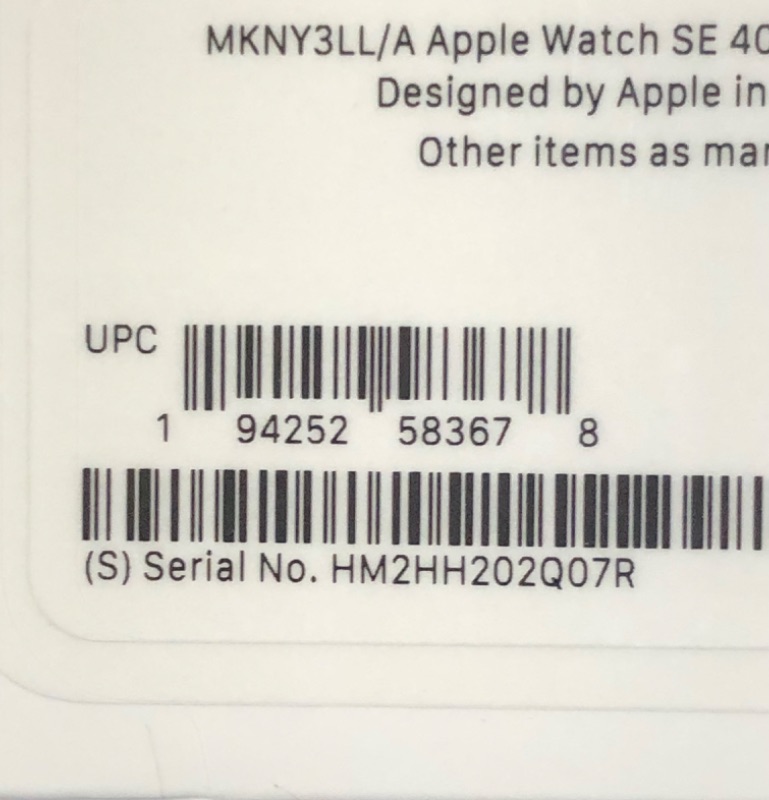 Photo 7 of Apple Watch SE [GPS 40mm] Smart Watch w/ Silver Aluminium Case with Abyss Blue Sport Band. Fitness & Activity Tracker, Heart Rate Monitor, Retina Display, Water Resistant [ MINOR TEAR ON SEAL DUE TO TRANSPORTATION / ITEM INSIDE BRAND NEW NEVER OPENED  ]  