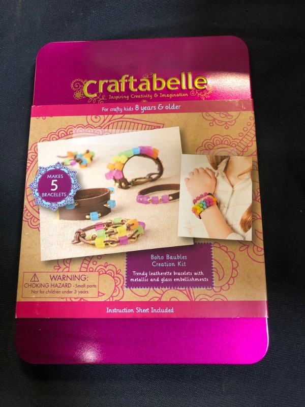 Photo 2 of Craftabelle – Boho Baubles Creation Kit – Bracelet Making Kit – 101pc Jewelry Set with Beads – DIY Jewelry Kits for Kids Aged 8 Years +
