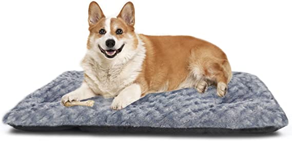 Photo 1 of Furrybaby Dog Bed Mattress for Dog Crate, Dog Bed Soft Comfortabl Pet Bed Pad with Non-Slip Bottom, Machine Washable Cat Bed Dog Kennel Pad for Large, Medium, Small Dogs(M 30x19'', Dark Grey Mat)

