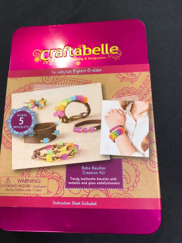 Photo 2 of Craftabelle – Boho Baubles Creation Kit – Bracelet Making Kit – 101pc Jewelry Set with Beads 