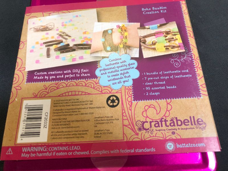 Photo 3 of Craftabelle – Boho Baubles Creation Kit – Bracelet Making Kit – 101pc Jewelry Set with Beads 