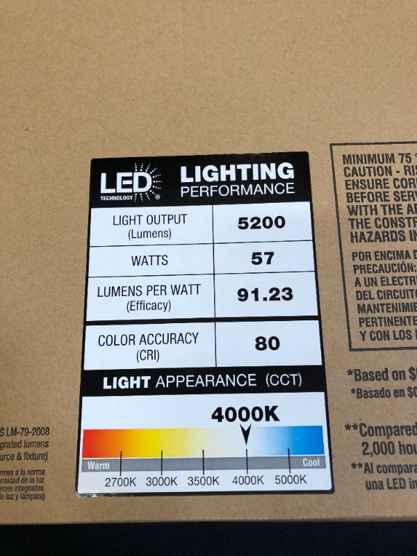 Photo 3 of 4 ft. High Output 5200 Lumens Integrated LED White Wraparound Light 4000K Bright White 120-277v Multi-Volt Direct Wire (1CT)
