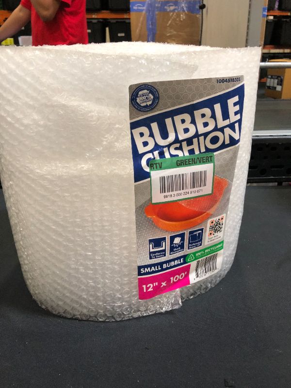 Photo 3 of 3/16 in. x 12 in. x 100 ft. Clear Perforated Bubble Cushion Wrap
