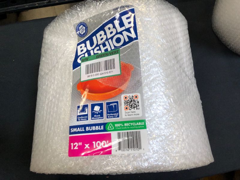 Photo 2 of 3/16 in. x 12 in. x 100 ft. Clear Perforated Bubble Cushion Wrap
