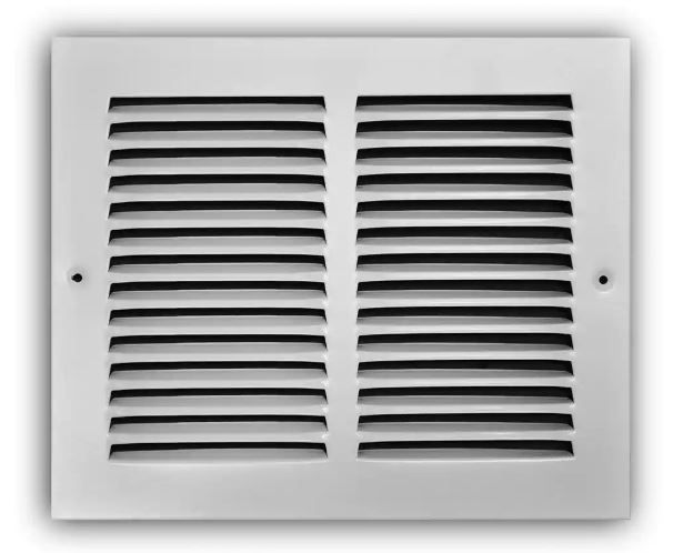 Photo 1 of 10 in. x 8 in. Steel Return Air Grille in White
