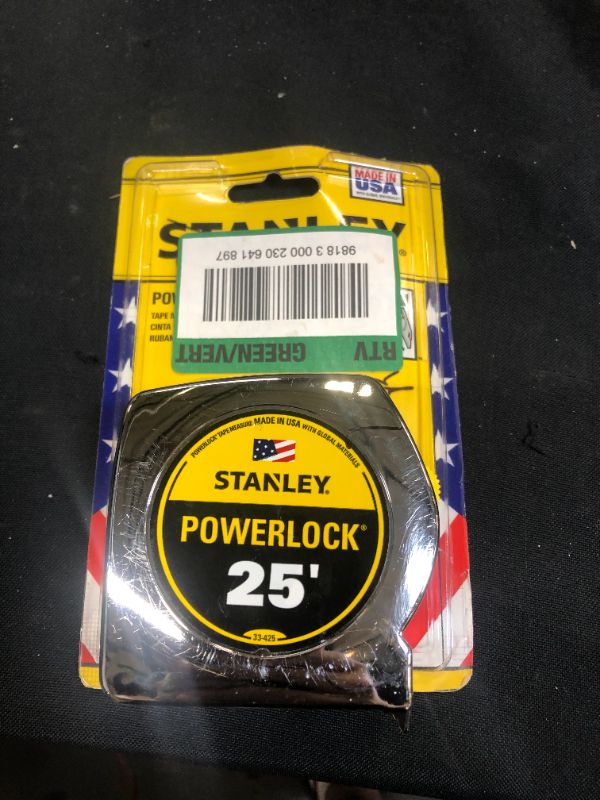 Photo 2 of 25' Stanley PowerLock Tape Measure, Chrome
