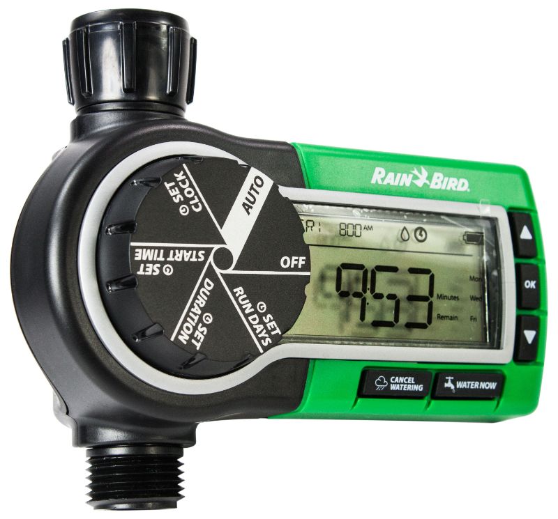 Photo 1 of Rainbird 1ZEHTMR Garden Hose Watering Timer, 3 V, 1 -Zone, 1 -Program, 6 Hr Cycle, Lcd Display, Wall Mounting
