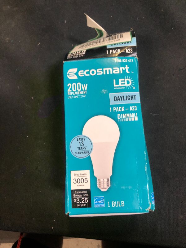 Photo 3 of 200-Watt Equivalent A23 Energy Star Dimmable LED Light Bulb Soft White
