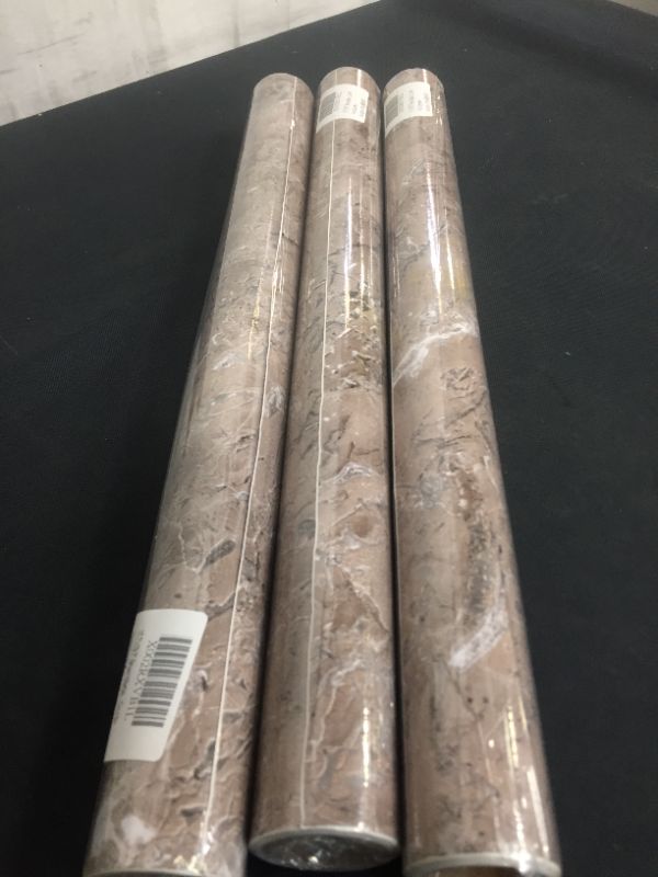 Photo 2 of Brown Marble Contact Paper for Countertops Waterproof 15.7”x78.8” Marble Wallpaper Peel and Stick Self Adhesive Removable Kitchen Countertop Contact Paper Wallpaper for Cabinets Desk Furniture 3 PACK