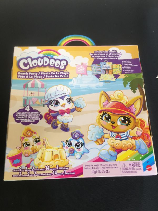 Photo 1 of Cloudees Collectible Pets Beach Ice Cream Party Set, Interactive Cloud-Themed Toys With Moldable Dough, Surprise Hidden Figures and Accessories, For Kids 4 and Older