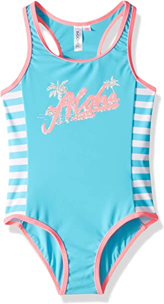 Photo 1 of Big Chill Girls' Little One Piece Swimsuit with Fun Prints
 SIZE 4 