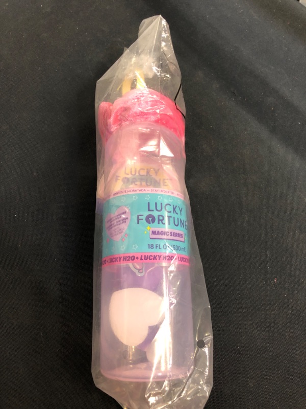 Photo 3 of WowWee Lucky Fortune Magic Series - Reusable Water Bottle, Stickers, Lucky Bracelet, & Scrunchy - Lucky H2O Water Bottle for Teens
