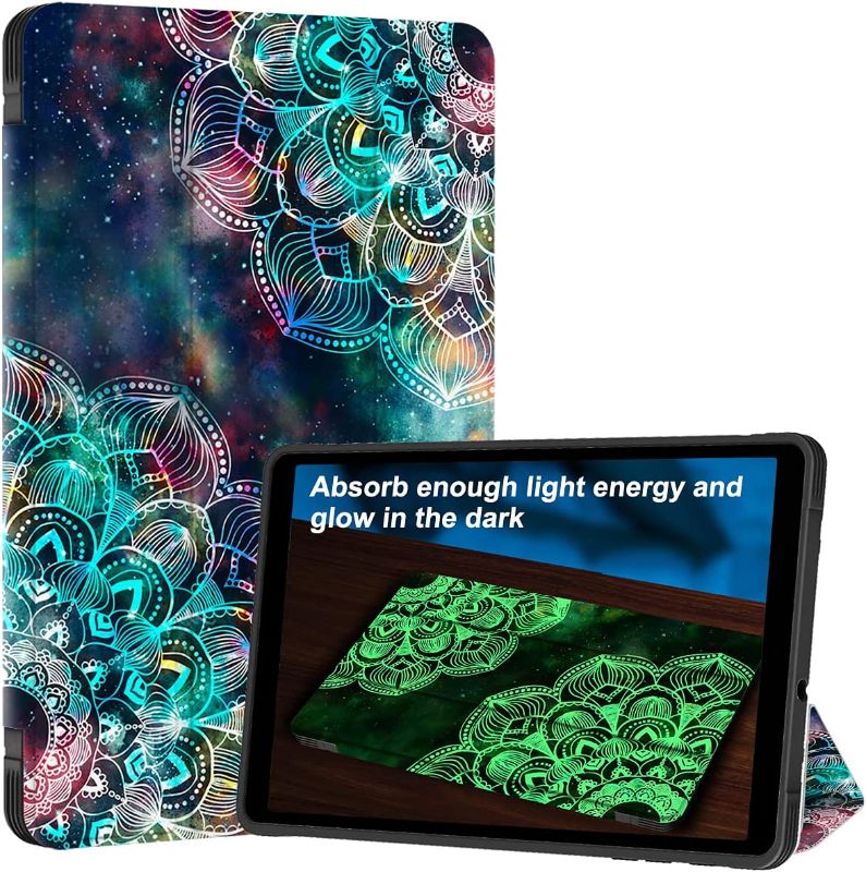 Photo 1 of ZHK Compatible with Samsung Galaxy tab A 10.1 Case 2019 SM-T510/T515, Luminous Slim Magnetic Trifold Smart Filio Stand Cover for Samsung Galaxy Tab A 10.1