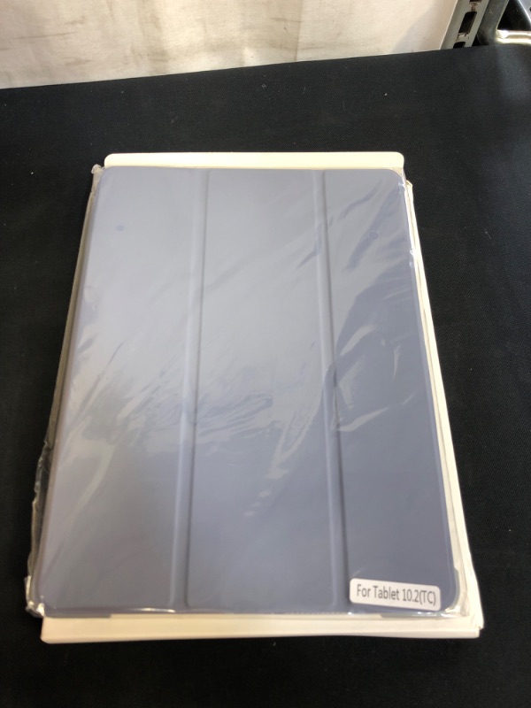 Photo 1 of SIWENGDE Compatible for iPad 9/8/7 Generation Case (2021/2020/2019) with Pencil Holder, iPad 10.2 Inch Soft TPU Translucent Frosted Back Cover Slim Smart Trifold Stand Protective Cases(Lilac)
