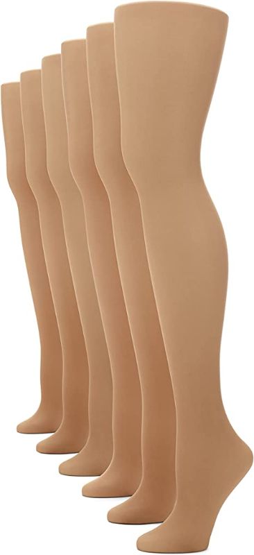 Photo 1 of No Nonsense Women's Sheer To Waist Pantyhose, 6PK 
 SIZE B 