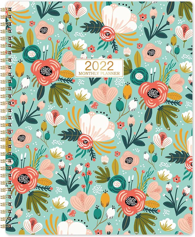 Photo 1 of Monthly Planner 2022 - Planner 2022, 9'' x 11'',12-Month Planner with Double Side Pocket & Tabs, Jan. 2022 - Dec.2022, Calendar Planners 2022 with Contacts and Twin-Wire Binding, Passwords,
 3 COUNT 