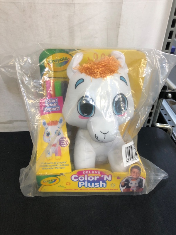 Photo 2 of Crayola Deluxe Color ‘N Plush Llama, 10” Stuffed Animal - Draw, Wash, Reuse – with 2 Ultra-Clean Washable Fine Line Markers, 1 Ultra-Clean Washa

