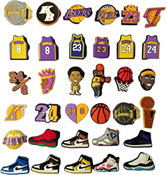 Photo 1 of 34Pcs Basketball Croc Charms for Boys Sport Croc Charms PVC Basketball Croc Shoe Decoration Charm Fits for Clog Sandal Bracelet Wristband
