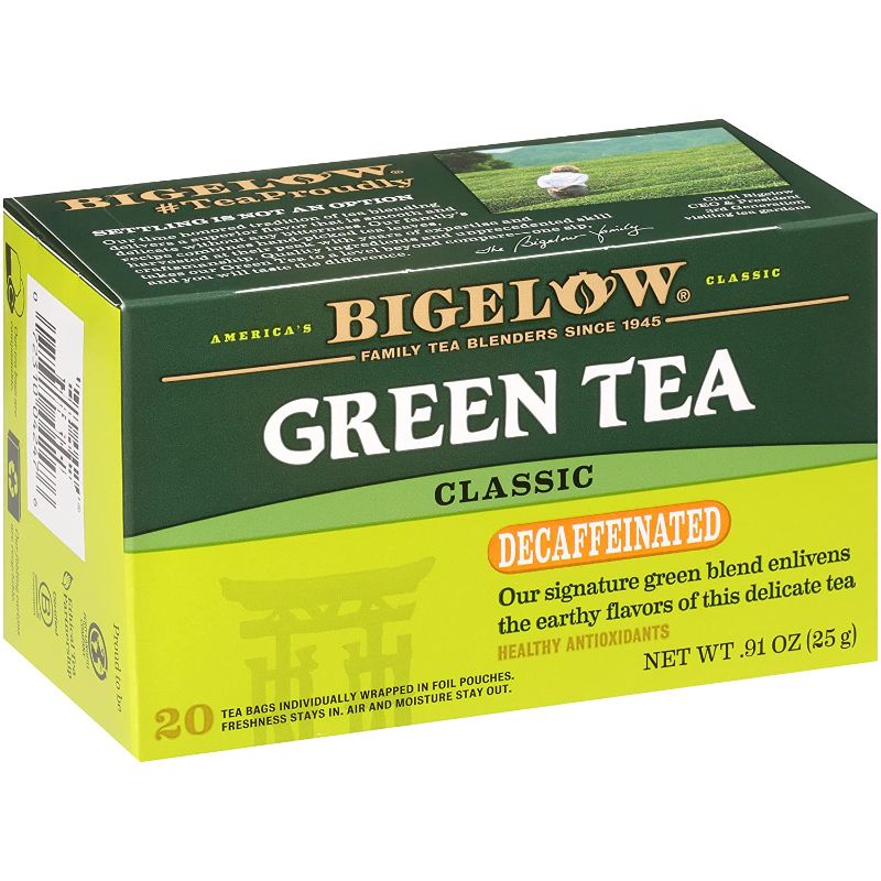 Photo 1 of Bigelow Classic Green Tea, Decaffeinated, 20 Count (Pack of 6), 120 Total Tea Bags
--- Factory Sealed --- 