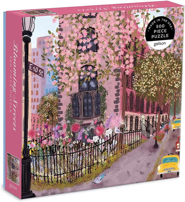 Photo 1 of Blooming Streets 500 Piece Puzzle from Galison - Beautifully Illustrated Jigsaw Puzzle of a Local NYC Street, Fun & Challenging, Unique Gift Idea
--- Factory Sealed --- 