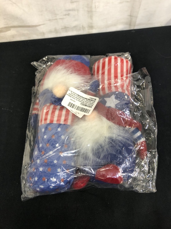 Photo 2 of 2Pcs 4th of July Patriotic Gnome Decorations,MoBeauty Swedish Tomte Gnomes Ornaments for Memorial Day Presidents Day Veterans Day Patriotic Party Table Decor Fourth of July Home Mantle Fireplace Decor
