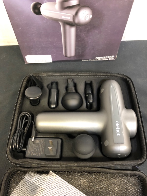 Photo 3 of Massage Gun Portable Massager with 6 Massage Heads 5 Speed for Pain Relief with Storage Bag
