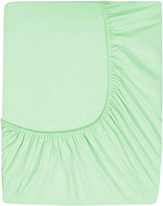 Photo 1 of Comfy Basics Prime Deep Pocket Fitted Sheet - Brushed Velvety Microfiber - Breathable, Extra Soft and Comfortable - Winkle, Fade, Stain Resistant (Mint, Full)
