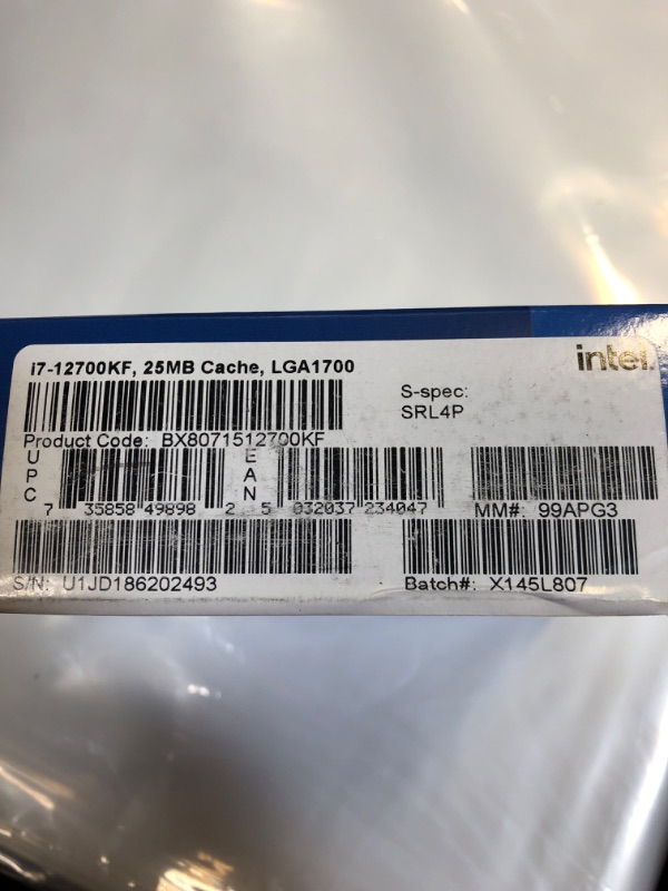 Photo 4 of Intel Core i7-12700KF Desktop Processor 12 (8P+4E) Cores up to 5.0 GHz Unlocked  LGA1700 600 Series Chipset 125W
