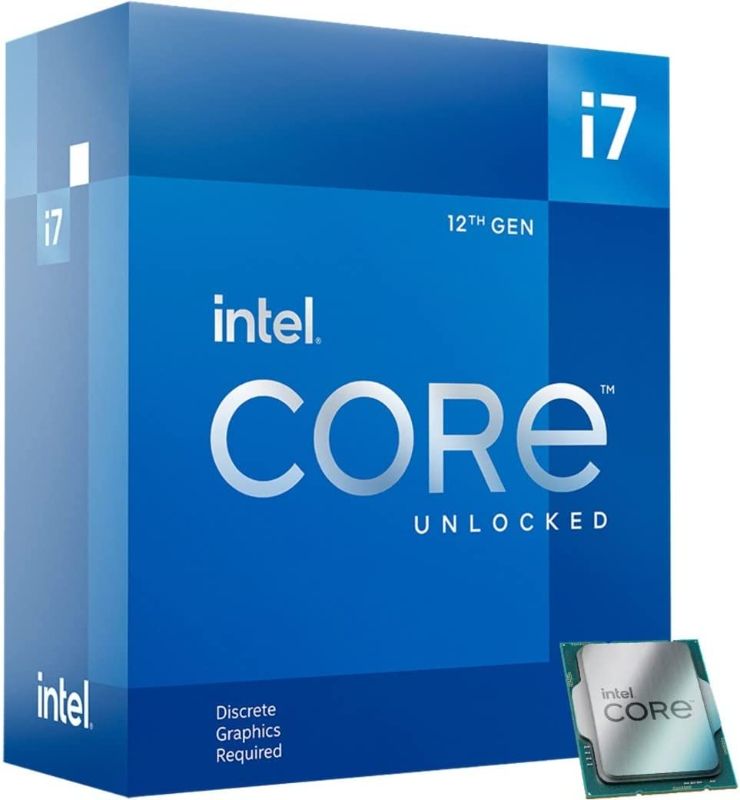 Photo 1 of Intel Core i7-12700KF Desktop Processor 12 (8P+4E) Cores up to 5.0 GHz Unlocked  LGA1700 600 Series Chipset 125W
