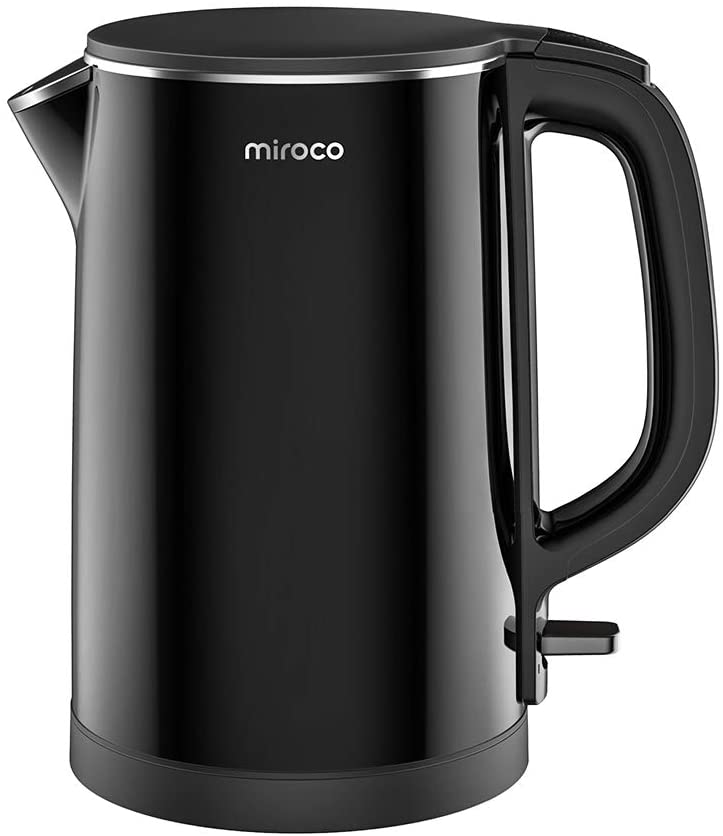 Photo 1 of  Electric Kettle, Miroco 1.5L Double Wall 100% Stainless Steel BPA-Free Cool Touch Tea Kettle with Overheating Protection, Cordless with Auto Shut-Off