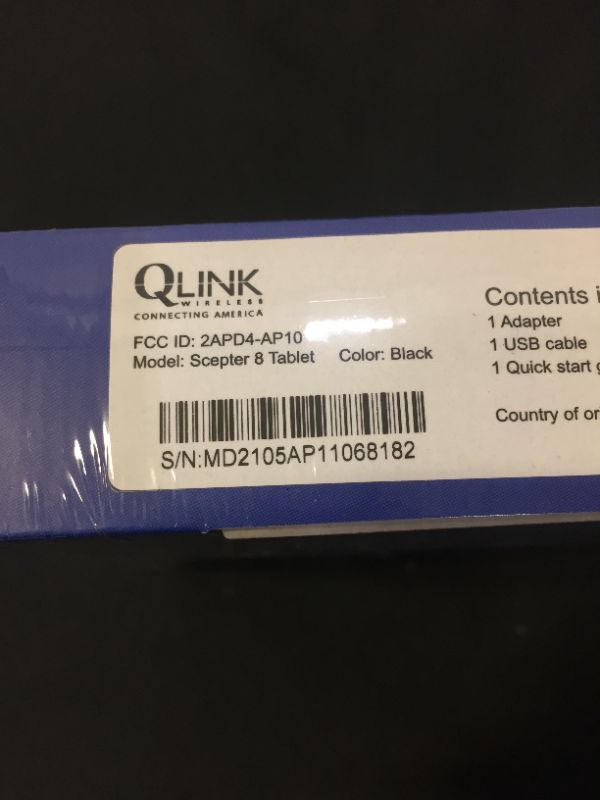 Photo 3 of Q Link Wireless Scepter 8, 1GB RAM, 16GB Flash Memory, 8IN, Android (FACTORY SEALED)